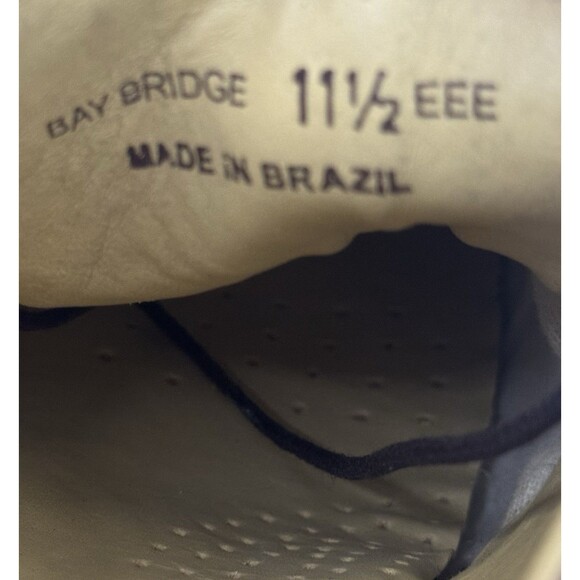 NEW Studio Belvedere Bay Bridge Brown Pebble Leather Oxford Shoe Men 11.5 EEE - Picture 7 of 10